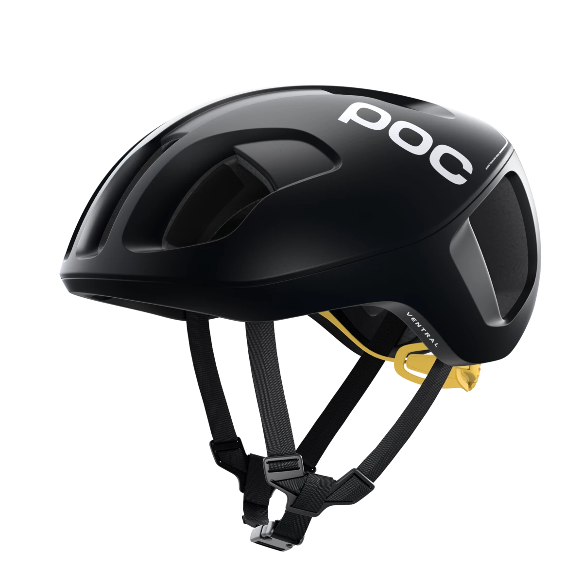 Fahrradhelm Poc Ventral Spin Uranium Black Sulfur Yellow Matt Sportega