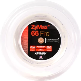 Badmintonsaite Ashaway ZyMax 66 Fire Power White - 200 m