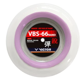 Badmintonsaite Victor VBS-66N Pink Reel 200 m