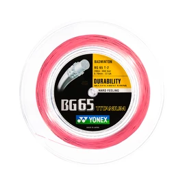 Badmintonsaite Yonex Micron BG65Ti Pink (0.70 mm) - 200 m