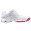 Damen Hallenschuhe Mizuno  Wave VOLTAGE 2 W White/Violet Indigo