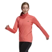 Damen Hoodie adidas  Run Fast 1/2 Zip Semi Turbo S