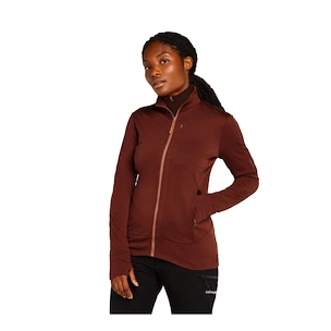 Damen Hoodie Icebreaker Merino 260 Quantum IV LS Zip Port/Cedar Wood