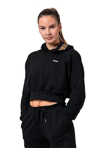 Damen Hoodie Nebbia  Golden Crop hoodie 824 black XS