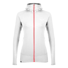 Damen Hoodie Salewa Light Micro PL White Melange