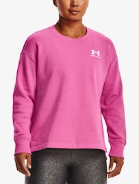 Damen Hoodie Under Armour Rival Fleece Oversize Crew-PNK