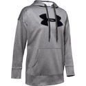 Damen Hoodie Under Armour  Synthetic Fleece Chenille Logo PO Hooodie grey