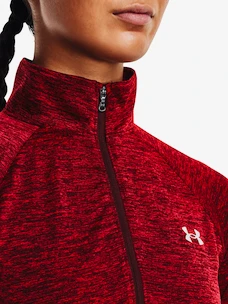 Damen Hoodie Under Armour  Tech 1/2 Zip - Twist-RED XS