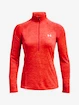 Damen Hoodie Under Armour  Tech 1/2 Zip - Twist-RED