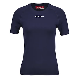 Damen-Kompressionsshirt CCM SS Training Tee Navy Senior