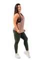 Damen Leggins Nebbia  Organic Cotton Ribbed High Waist Leggings 405 dark green