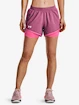 Damen Shorts Under Armour  Fly By 2.0 2N1 Short-PNK