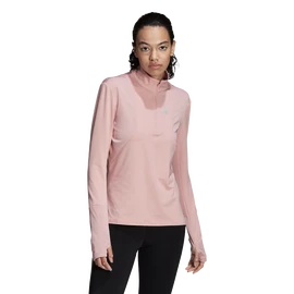 Damen T-Shirt adidas Own The Run 1/2 Zip Wonder Mauve