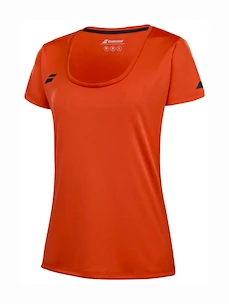 Damen T-Shirt Babolat  Play Cap Sleeve Top Women Fiesta Red