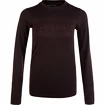 Damen T-Shirt Endurance  Yalia Seamless Wool Print LS Baselayer Dark Purple