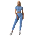 Damen T-Shirt GymBeam  FLO CropTop Blue