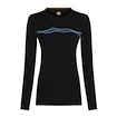 Damen T-Shirt Icebreaker Merino 200 Oasis LS Crewe Mountain Pulse Black L