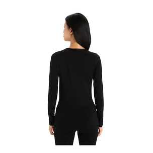 Damen T-Shirt Icebreaker Merino 200 Oasis LS Scoop Black