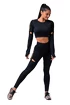 Damen T-Shirt Nebbia  Crop Top 821 black