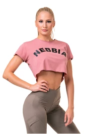 Damen T-Shirt Nebbia Fit & Sporty crop top old rose