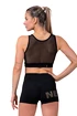 Damen T-Shirt Nebbia  Gold Mesh Mini Top 830 black