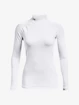 Damen T-Shirt Under Armour ColdGear Authentics Mockneck-WHT