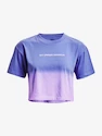 Damen T-Shirt Under Armour  DIP DYE CROP SS-BLU