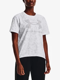 Damen T-Shirt Under Armour LOGO AOP HEAVYWEIGHT SS-WHT