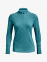 Damen T-Shirt Under Armour  Qualifier Run 2.0 1/2 Zip-BLU