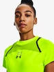 Damen T-Shirt Under Armour  Run Anywhere Crop SS-GRN