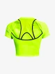 Damen T-Shirt Under Armour  Run Anywhere Crop SS-GRN