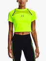 Damen T-Shirt Under Armour  Run Anywhere Crop SS-GRN