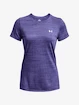 Damen T-Shirt Under Armour  Tech Tiger SSC-BLU