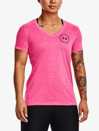 Damen T-Shirt Under Armour Tech Twist LC Crest SSV-PNK