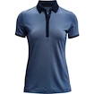 Damen T-Shirt Under Armour  Zinger SS Novelty Polo Mineral Blue XS