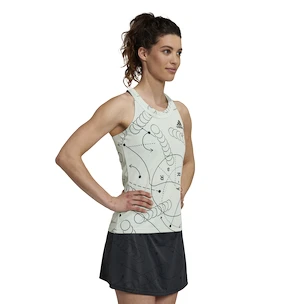 Damen Tank-Top adidas  Club Graphic Tank Linen Green