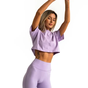 Damen Tank-Top GymBeam  Limitless Cropped T-shirt Lavender