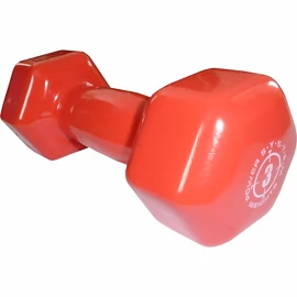 Einarmige Hantel Power System Jednoručka Vinyl Dumbell 3 Kg Červená