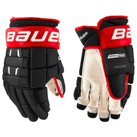 Eishockeyhandschuhe Bauer Pro Series Black/Red Intermediate