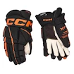 Eishockeyhandschuhe CCM Tacks XF 80 Black/Orange Junior