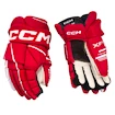 Eishockeyhandschuhe CCM Tacks XF 80 Red/White Junior 10 Zoll