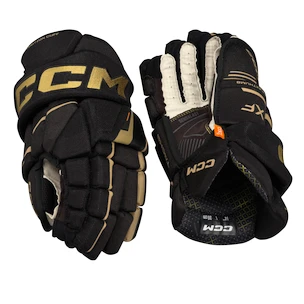 Eishockeyhandschuhe CCM Tacks XF Black/Gold Senior