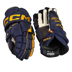 Eishockeyhandschuhe CCM Tacks XF Navy/Sunflower Junior 12 Zoll