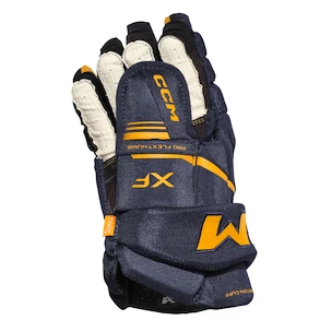 Eishockeyhandschuhe CCM Tacks XF Navy/Sunflower Senior 15 Zoll