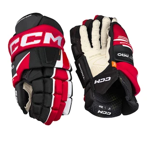 Eishockeyhandschuhe CCM Tacks XF PRO Black/Red/White Junior