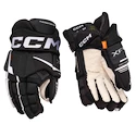 Eishockeyhandschuhe CCM Tacks XF PRO Black/White Junior 11 Zoll