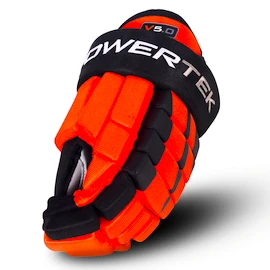 Eishockeyhandschuhe POWERTEK V5.0 Black/Orange Bambini (Youth)