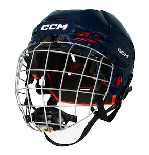 Eishockeyhelm CCM Tacks 70 Combo Navy Junior