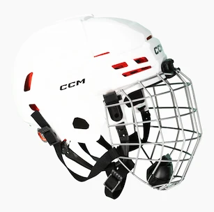 Eishockeyhelm CCM Tacks 70 Combo White Bambini (Youth)