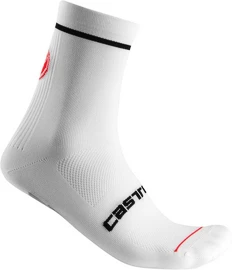 Fahrradsocken Castelli Entrata 9 Sock White